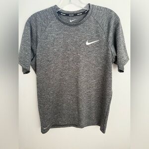 Nike Men's Heather Gray Short Sleeve Swim Tee